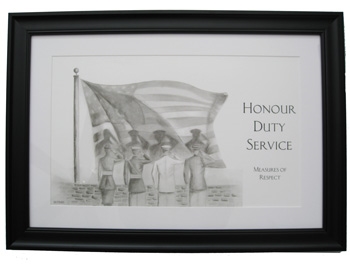 EKTIMIS Artifact - Respect Themed Framed Picture - Military Special Edition - Salute to the Flag