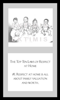 EKTIMIS Artifact - Respect-Themed Framed Picture - The Top Ten Laws of Respect at Home - Precious Babies