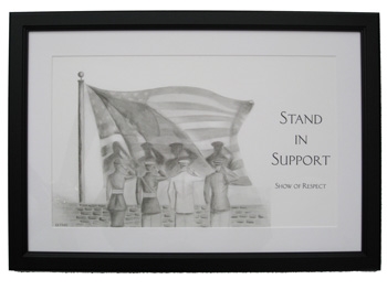 EKTIMIS Artifact - Respect Themed Framed Picture - Military Special Edition - Stand in Support
