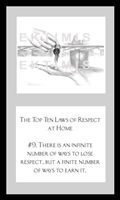 EKTIMIS Artifact - Respect-Themed Framed Picture - The Top Ten Laws of Respect at Home