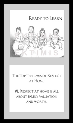 EKTIMIS Artifact - Respect-Themed Framed Picture - The Top Ten Laws of Respect at Home - Precious Babies